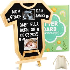 Baby Onesie Shaped Felt Letter Board – A Pregnancy Must Haves New Mom Gifts Essential for Pregnancy Announcement Gifts for Pregnant Women and Baby Shower Gifts