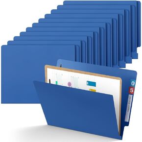 24 حزمة علامات تبويب كبيرة ، مجلدات ملفات ملفات مانيلا مانيلا مع 2 مقسمات 1 مقسم تابور قطع تبويب المجلد Forboard Forboard لمدرسة Office ، 4 السحابات ، 9.5 × 11 بوصة (أزرق)
