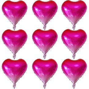 12 Pcs Red Heart Shaped Balloons 18 Inch XOXO | LOVE | SWEET Valentine Balloons for Valentines Day Bridal Shower Wedding Party Decorations (Red,Pink, Hot Pink) in Kuwait