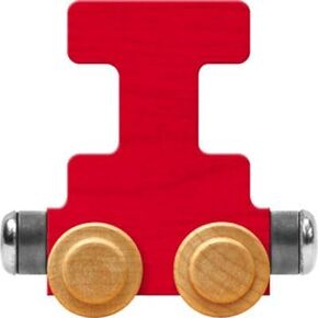 Maple Landmark NameTrains Bright Letter Car I - Made in USA (Red)