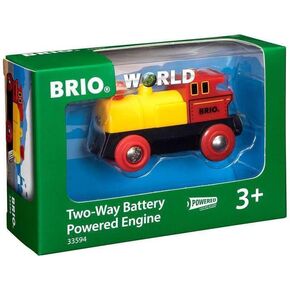 BRIO 33594 World Two-Way Battery-Operated Engine - Interactive Train Toy for Kids | Lights Up | Forward & Reverse Functions | Great Christmas or Birthday Gift | Suitable for Ages 3 and Up