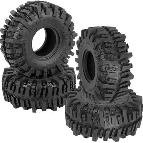 RC 1.9in إطارات عجلة المطاط الناعمة لـ 1/10 RC Crawler CAR SCX10 SCX10 II 90046 SCX10 III AXI03007 SCX10 PRO TRX4 TRX6 D90 GEN7/8 VS4-10 MST CFX ، BRCATWPARK 4PCS SOFT RUBBER WHEWS