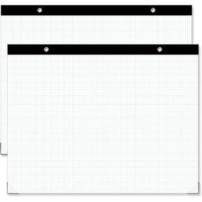 (2 Pack)Large Engineering Graph Paper Pad, 22" x 17" Quadrille Grid Paper for Drafting, Engineering, Blueprint Drawing, Architect Designer, 100 Sheets/200 Pages, 4"x4" Blue Grid, Giant Drafting Pad