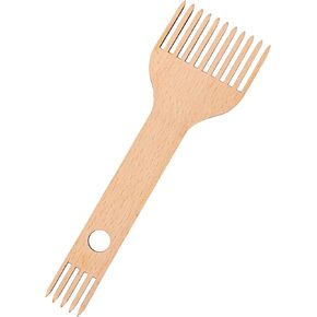 AUEAR, Wooden Weaving Loom Comb, Double-Ended Handcraft Tapestry Rug DIY Braided Tools for Handcrafts Woven Making Crafts