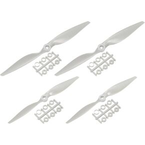 MECCANIXITY 10x6, 15x8 Propeller RC Propellers 2 Vane Blades Props Wings Grey with Adapter Rings for Electric Airplane Aircraft, Pack of 2