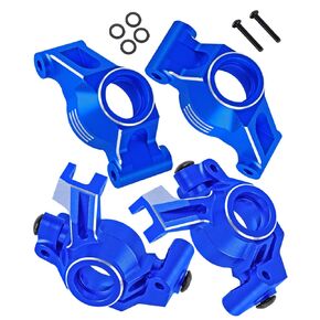 Aluminum Caster Block,Steering Blocks,Rear Stub Axle Carriers Upgrades Part for 1/10 WideMaxx/X-Maxx,RC Steering Block w/Bearings Hops up,RC Truck Mode #89086-4,#89076-4,Titanium