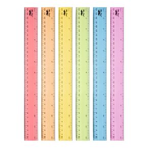 Mr. Pen- Plastic Rulers, 12 Inch, 6 Pack, Pastel Colors, Metric & Imperial, Clear Ruler Set, Cute Ruler 12 Inch, Clear Ruler 12 Inch Ruler, Rulers 12 Inch, Plastic Ruler 12 Inch, Rulers for Kids