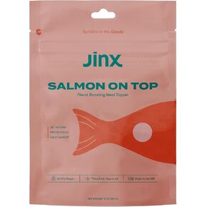 Jinx Salmon Dog Food Topper, Flavor Boosting Meal Topper with Freeze-Dried Wild-Caught Salmon, No Fillers, for All Lifestages, 3oz