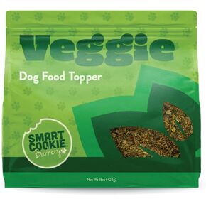 Smart Cookie Natural Dog Food Topper - Veggie - Dog Meal Mixer for All Ages - Vegan Food Topper for Picky Eaters and Boosting Nutrition - Non GMO, Made in The USA - 15 oz Bag (30 Day Supply)