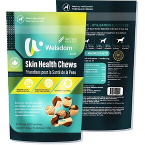 Pets Skin Health Chew - 30 Chews | Promotes Healthy Skin in Dogs | Omega-3 Fatty Acids & Antioxidants for Skin Moisture & Protection | Palatable & Easy-to-Give Chewable Tablets