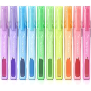 Four Candies Cute Pastel Highlighters, 10 PCS Highlighters Assorted Colors, Soft Chisel Tip, Clear Ink View, Aesthetic Highlighters Set for Organizing and Coloring