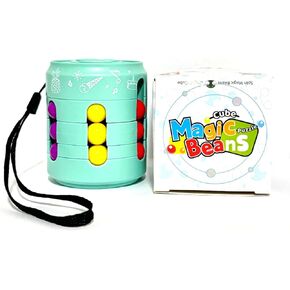 Magic Bean Fidget Cylinder - Premium Quality Stress Relief Toy for All Ages | Innovative Puzzle Gadget for Focus and Fun | Durable Mint Green Design