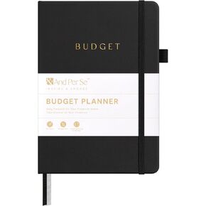 And Per Se Budget Planner, Monthly Budget Book with Expense Tracker Notebook, Undated Financial Logbook & Accounts Book, Bill Tracker - A5 Size, Hardcover (Black)