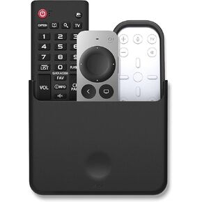 elago Universal Remote Holder Mount Compatible with Apple TV Remote and All Other Remote Controls - Adhesive Tape or Screw Mounting Options, Available Wired Charging [Medium] [Black]