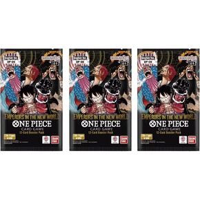 3X OP09 The New Four Emperors Emperors in The New World Booster Pack Factory Sealed for One Piece Card Game (3 Packs / 12 Cards per Pack) English