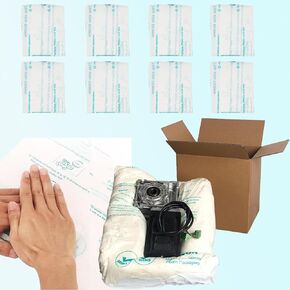 8 Pack Expanding Foam Bags 14"x16" Quick Expanding Protective Foam for Fragile Items and Shipping Supplies (8PCS 16"x14")