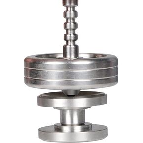 2 in 1 Metal Spinning Top Fidget Spinner for Adults Kids Precision Toys Gyroscope Gift Stainless Steel Ceramic Bead (Silver)