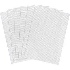 6pcs Plastic Mesh Canvas Sheets, 11.81x7.87 Inch 6CT Plastic Mesh Screen for Embroidery Making Cross Stitch Canvas Mesh Yarn Crafting Tools for DIY Crochet Projects (Transparent)