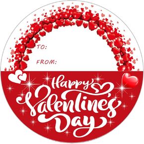72 PCS Valentines Stickers, Valentines Day to from Stickers, Valentines Day Gift Stickers 2 Inch Valentine's Day Stickers Happy Valentine's Day Name Stickers,Love Heart Stickers for Valentines Day