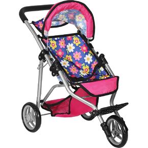 fash n kolor® Baby Doll Stroller Gift for Kids, Toy Doll Stroller with Adjustable Canopy & Storage Basket Push Pram Baby Stroller for Dolls - Foldable Doll Stroller for Pretend Play Dolls Accessories