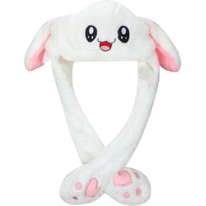 Moving Bunny Hat with Ears that Jump, Crazy Cosplay Bunny Hat