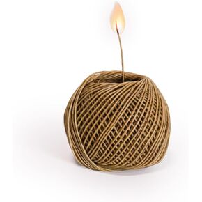 Organic Hemp Wick - 250 FT All-Natural Beeswax Coated Hemp Wick, Slow Burn, Eco-Friendly, Perfect for Candle Making, Smokers, and Crafts - 2mm