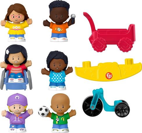 Fisher-Price Little People Toddler Toys Play for All Figure and Accessory Pack 9-Piece Set for Pretend Play Ages 1+ Years in Saudi Arabia