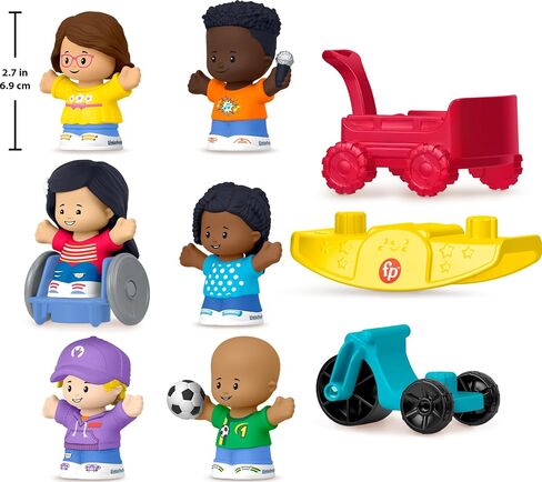 Fisher-Price Little People Toddler Toys Play for All Figure and Accessory Pack 9-Piece Set for Pretend Play Ages 1+ Years in Saudi Arabia