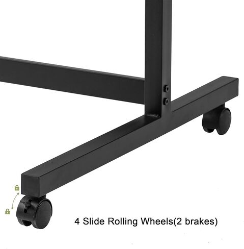 طاولة صياغة رسم Vecelo Vintage ، محطة عمل قابلة للإمالة Top Art Desk Craft Station مع حافة القلم الرصاص ، عجلات قابلة للقفل للشرائح لطلاء قراءة قراءة الماس ، دراسة Rustic Brown in Kuwait