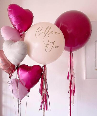 12 Pcs Red Heart Shaped Balloons 18 Inch XOXO | LOVE | SWEET Valentine Balloons for Valentines Day Bridal Shower Wedding Party Decorations (Red,Pink, Hot Pink) in Saudi Arabia