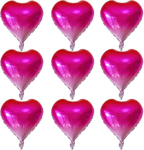 12 Pcs Red Heart Shaped Balloons 18 Inch XOXO | LOVE | SWEET Valentine Balloons for Valentines Day Bridal Shower Wedding Party Decorations (Red,Pink, Hot Pink) in Kuwait