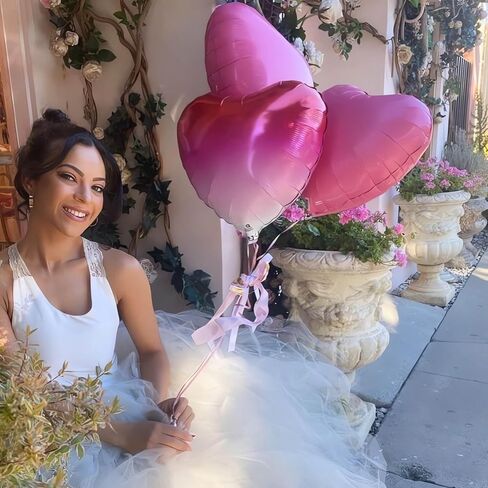 12 Pcs Red Heart Shaped Balloons 18 Inch XOXO | LOVE | SWEET Valentine Balloons for Valentines Day Bridal Shower Wedding Party Decorations (Red,Pink, Hot Pink) in Kuwait