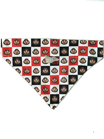 Ohio State Brutus Buckeye Over the Collar Dog Bandana That Slips onto Their Existing Collar Size (Medium) in Saudi Arabia