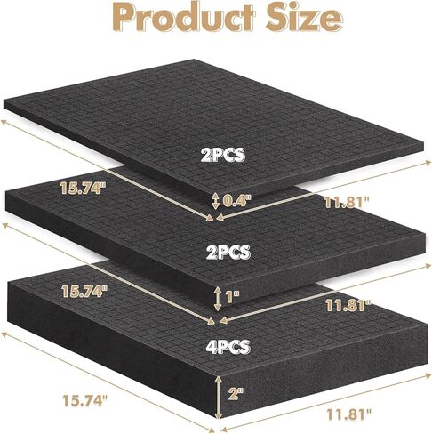8 Pcs Pick and Pluck Foam 3 Sizes Pick Apart Foam Insert Pre-Cubed Pick Foam Padding Polyethylene Foam Sheets for Crafts Toolboxes Storage Drawer in Saudi Arabia