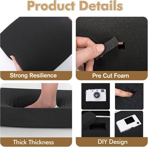 8 Pcs Pick and Pluck Foam 3 Sizes Pick Apart Foam Insert Pre-Cubed Pick Foam Padding Polyethylene Foam Sheets for Crafts Toolboxes Storage Drawer in Saudi Arabia