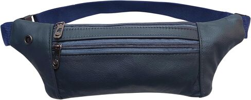 Genuine Leather Slim Lightweight Vintage Fanny Pack Sling Bags with Key Ring Strap, Minimalist Adjustable Strap Travel Zipper Pockets Crossbody Daypack, Cowhide Leather Waist Backpack (Coffee Brown) in Saudi Arabia