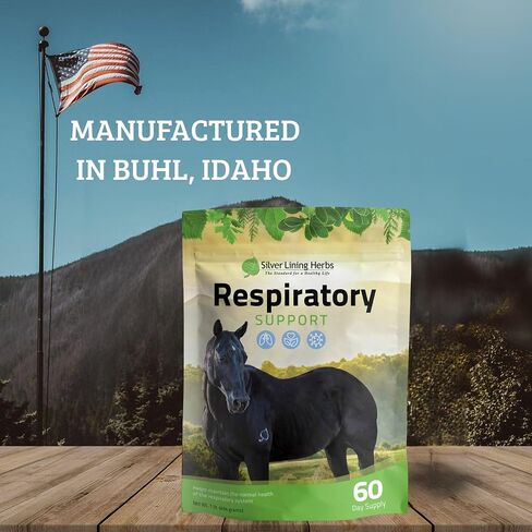 Silver Lining Herbs 22 Respiratory Support for Horses - Supports Normal Function of The Lungs - Helps Keep Airways Clear - Assists Horse's Body in Combating Environmental Pollutants - 1 lb Bag in Kuwait