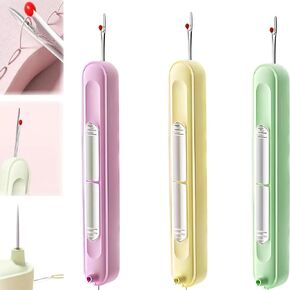 Upgraded 2-in-1 Automatic Needle Threader & Seam Ripper Tool - 3 Pack, Effortless Sewing Accessory for Quick Threading & Seam Removal - New for 2025