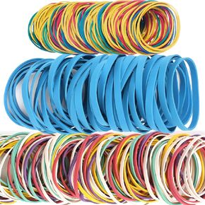 AMUU Rubber Bands Assorted Multicolor 0.5 lb/227g Size #64#33 Size #16 Rubber Bands for Office Supplies Home Money Elastic Bands