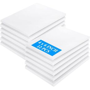 EATHEATY 12 Pack Rubber Carving Block 4 x 6 Inch White Linoleum Blocks for Printmaking, Rubber Stamp Carving Blocks Soft Linoleum Block for Printmaking DIY Craft Project