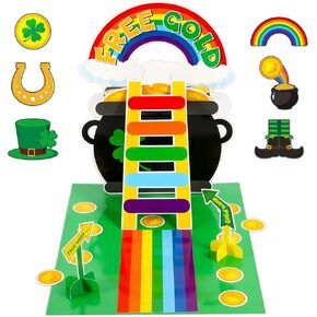 Str Patrick's Trap Kit DIY COST A Leprechauns Trap Craft Set St Patrick's Day Party Decoration Leprechaun Pot of Gold Box Shamrock ملصقات لـ Kid Gift Distroom Game Activity Sugfer
