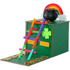 Wazitin DIY Leprechaun Trap Kit St. Patrick's Day Leprechaun Trap Decorations Catch a Leprechaun Trap Craft for St. Partrick Day Party Supplies Classroom Activity
