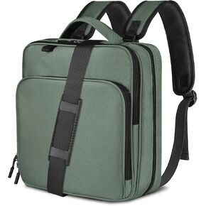 LLi Cufite Zippered Binder Bag, 2-inch 3-Rings with Multiple Pockets File Folder - 500 Sheet Capacity, Up to 14‘’ Laptop and Tablet, Detachable Backpack Straps & Shoulder Use for School