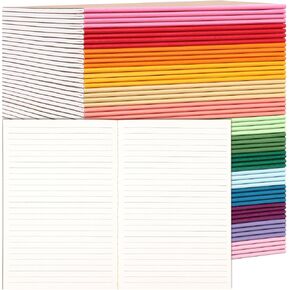 LABUK 60 Pack Notebooks Bulk, A5 Lined Journaling Notebooks Bulk, Rainbow Composition Journals, 15 Colors 60 Pages for School Office