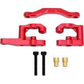 RC Steering Set Aluminum Upgrade Parts for Arrma 1/18 Granite Grom Mega 380 Brushed 4X4 Monster Truck & Typhon Grom Mega 380 Brushed 4X4 Small Scale Buggy (Blue)
