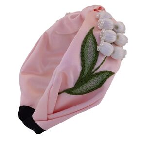 Handmade Floral Embroidered Bellflower Headband - Fresh & Sweet Artistic Style, Traditional Chinese Folk Art, Unique Cultural Gift for Wife, Girlfriend, Mother, Daughter