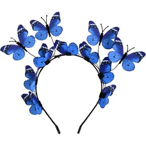 DEEKA Butterfly Headbands Fascinators Hat Women Butterfly Costume Crown Headpiece for Women and Girls