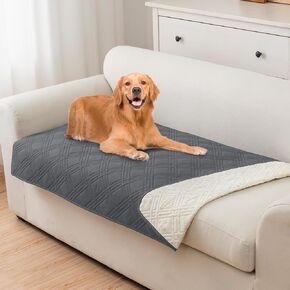 Easehomey 100 ٪ غطاء سرير الكلب المقاوم للماء ، واقي الأثاث القابل للغسل للكلاب والقطط والأطفال (Darkgrey ، 30 "× 70")