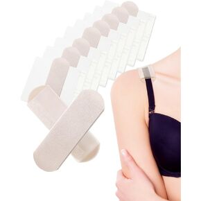 Bra Strap Cushion Fabric, BUMOVE Disposable Bra Shoulder Strap Cushion, No More Dents or Bruises from Your Bra Straps (Nude 10P)