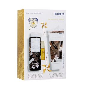 KORRES Jasmine Body Care Set, Gift Set with Shower Gel 250 ml and Body Milk 200 ml, for Men and Women, with Floral Jasmine Fragrance, Vegan